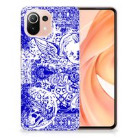 Silicone Back Case Xiaomi Mi 11 Lite | 11 Lite 5G NE Angel Skull Blauw