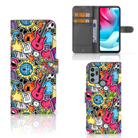 Motorola Moto G60s Wallet Case met Pasjes Punk Rock - thumbnail