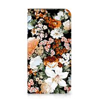 Smart Cover voor iPhone 13 Pro Dark Flowers