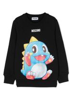 Moschino Kids sweat en coton à imprimé graphique - Noir