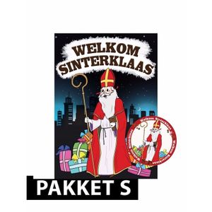 Sinterklaas thema deurposter en 50 onderzetters   -