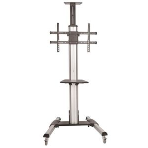 StarTech.com STNDMTV70 70 Portable flat panel floor stand Zwart, Roestvrijstaal flat panel vloer st