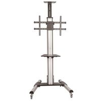 StarTech.com STNDMTV70 70 Portable flat panel floor stand Zwart, Roestvrijstaal flat panel vloer st - thumbnail