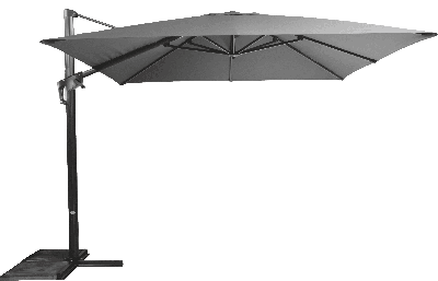 YardLife Zweefparasol 'Virgo' kleur grijs, 3 x 3m