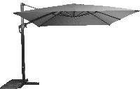 YardLife Zweefparasol 'Virgo' kleur grijs, 3 x 3m