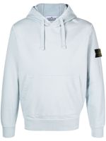 Stone Island hoodie en coton à patch - Bleu