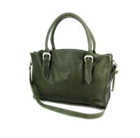 Handgemaakte leren laptoptas #09 groen