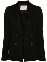 TWINSET blazer en crêpe à plaque logo - Noir