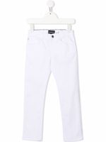 Emporio Armani Kids jean à coupe slim - Blanc