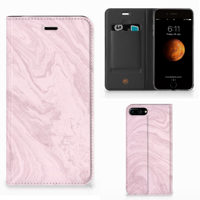 Apple iPhone 7 Plus | 8 Plus Standcase Marble Pink - Origineel Cadeau Vriendin