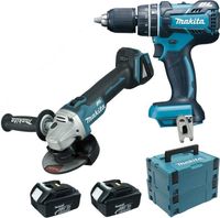 Makita DLX2126TJ1 combiset - DHP484 + DGA504 - 2x 5.0Ah accu&apos;s