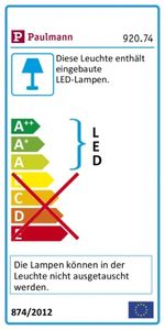 Paulmann Quality 92074 LED-inbouwlamp voor badkamer 12 W Warmwit Chroom