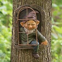 mini tuin ambachten decoratie gnome verlaat het raam grillige boom sculptuur tuin decoratie tuin gnome outdoor ornament Lightinthebox