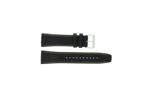 Horlogeband Seiko 7T62-0HL0 / SNAB57P1 / 4LP3JB Leder Zwart 24mm