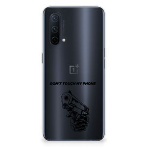 OnePlus Nord CE 5G Silicone-hoesje Gun Don't Touch My Phone