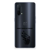 OnePlus Nord CE 5G Silicone-hoesje Gun Don't Touch My Phone