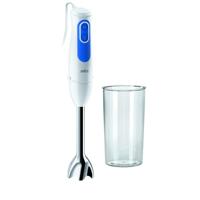 Braun MultiQuick 3 MQ3000WH Smoothie+ Staafmixer, 2 snelheden, SplashControl, Vaatwasmachinebestendige onderdelen, 600ml BPA-vrije maatbeker – Wit/Blauw