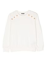 Balmain Kids sweat en coton à logo imprimé - Blanc