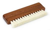 Dynavox Grammofoonplaatborstel ZB110, vinyl-reinigingsborstel met borstelharen van geitenhaar voor zachte reiniging, echt houten handvat, sapellihout