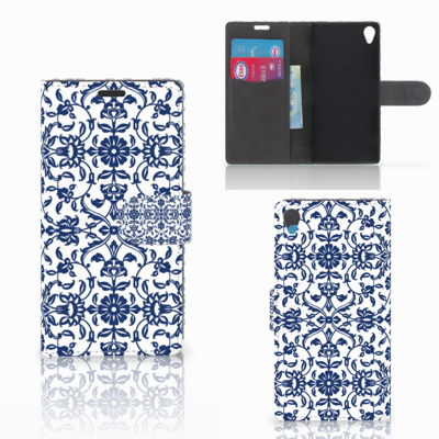 Sony Xperia Z3 Hoesje Flower Blue