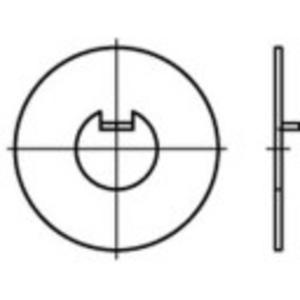 Onderlegringen met binnenneus 72 mm Staal 10 stuk(s) TOOLCRAFT 107427