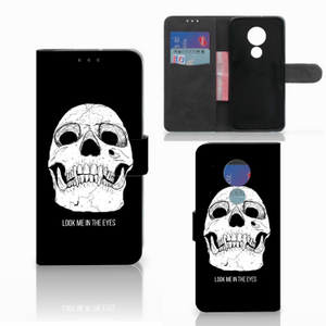 Telefoonhoesje met Naam Motorola Moto G7 Power Skull Eyes