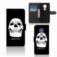 Telefoonhoesje met Naam Motorola Moto G7 Power Skull Eyes - thumbnail