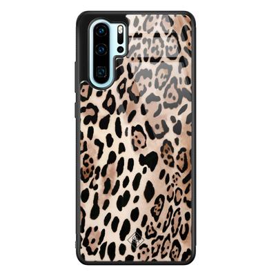 Huawei P30 Pro glazen hardcase - Golden wildcat