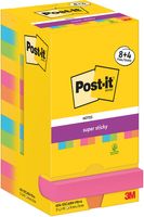 Post-It Super Sticky Notes Carnival, 90 vel, ft 76 x 76 mm, 8 + 4 GRATIS