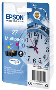 Epson Inktcartridge T2705, 27 Origineel Combipack Cyaan, Geel, Magenta C13T27054012