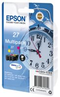 Epson Inktcartridge T2705, 27 Origineel Combipack Cyaan, Geel, Magenta C13T27054012 - thumbnail