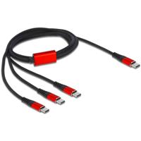 DeLOCK 86713 USB-kabel 1 m USB 2.0 USB C Zwart, Rood