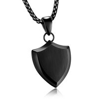 Mendes heren ketting met hanger Black Shield - thumbnail