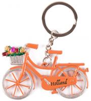 Matix sleutelhanger Holland Tulpen 7 cm staal oranje