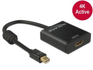 DeLOCK 62611 video kabel adapter 0,2 m Mini DisplayPort HDMI Type A (Standaard) Zwart