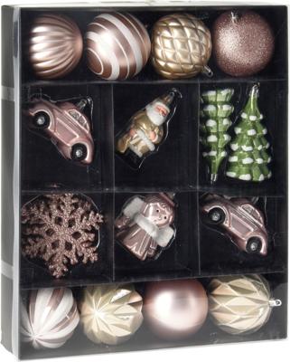 Valetti roze kerst hangdecoratie - set van 20 Valetti roze kerst hangdecoratie - set van 20