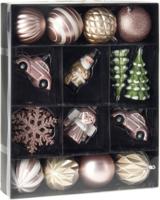 Valetti roze kerst hangdecoratie - set van 20