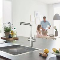 Grohe Bruisendwater Keukenkraan Blue Home Starterkit Chilled En Sparkling Water Mono Of Duo - Blue Home Duo L Uitloop RVS Look