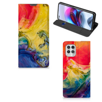 Bookcase Motorola Moto G100 Watercolor Dark