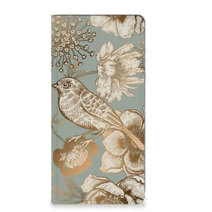 Smart Cover voor Motorola Moto G72 Vintage Bird Flowers