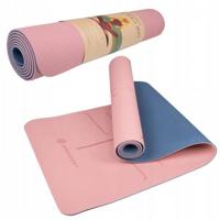 Viking Choice  Yogamat 183 x 61 x 0,6 cm roze en blauw