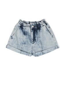 Andorine short en jean à effet délavé - Bleu