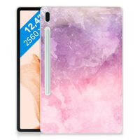 Tablethoes Samsung Galaxy Tab S7FE Pink Purple Paint