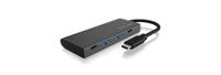 RaidSonic IB-HUB1428-C31 interface hub USB 3.2 Gen 2 (3.1 Gen 2) Type-C 10000 Mbit/s Antraciet, Zwart - thumbnail