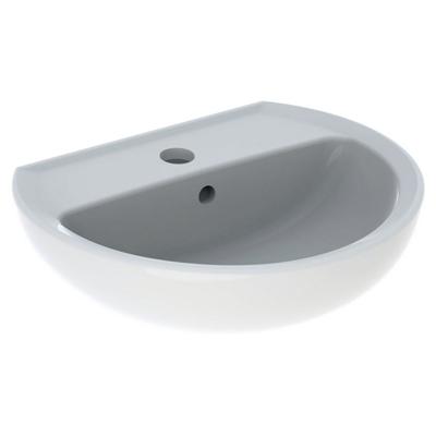 Geberit E-Con fontein rond 50x41 cm, met kraangat en overloop, wit