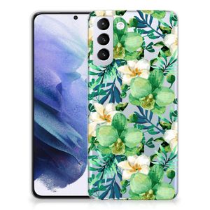 Samsung Galaxy S21 Plus TPU Case Orchidee Groen