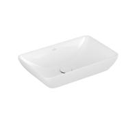 Villeroy & Boch Venticello semi inbouw opzetwastafel zonder kraangat 55x36cm met overloop ceramic + wit 411355R1 - thumbnail