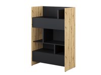 Boekenkast CONCEPTION PRO 138 cm zwart/artisan eik - thumbnail