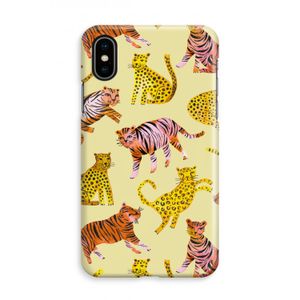 Cute Tigers and Leopards: iPhone Xs Volledig Geprint Hoesje