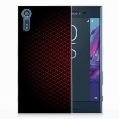 Sony Xperia XZs | XZ TPU bumper Geruit Rood